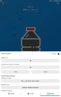 Water Drink Reminder android App screenshot 1